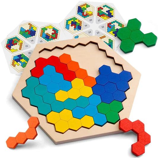 Wooden Tangram Jigsaw Montessori Puzzle