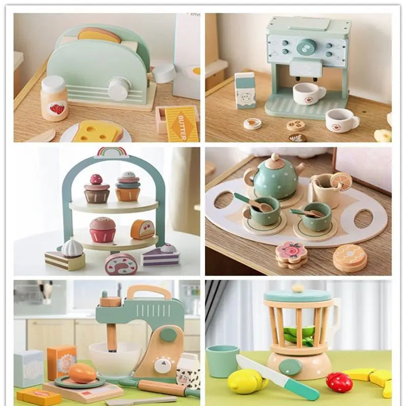 Wooden Pretend Play Educational Toys Children Gifts