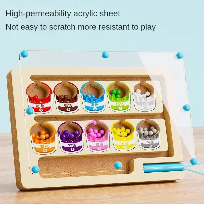 Montessori Magnetic Colour Sorting Games Maze Board