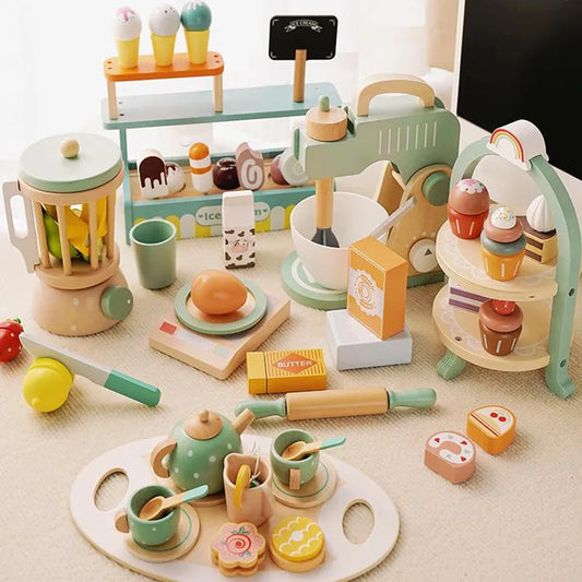 Wooden Pretend Play Educational Toys Children Gifts