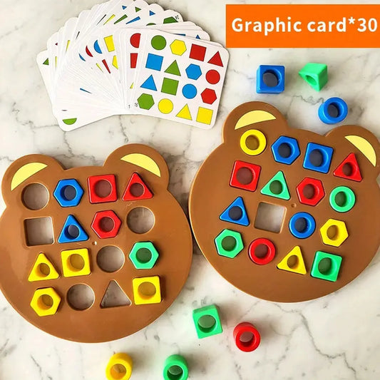 Geometric Shape Colour Matching 3D Montessori Puzzle