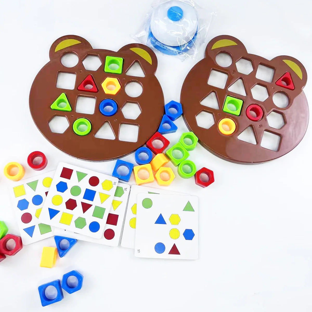 Geometric Shape Colour Matching 3D Montessori Puzzle