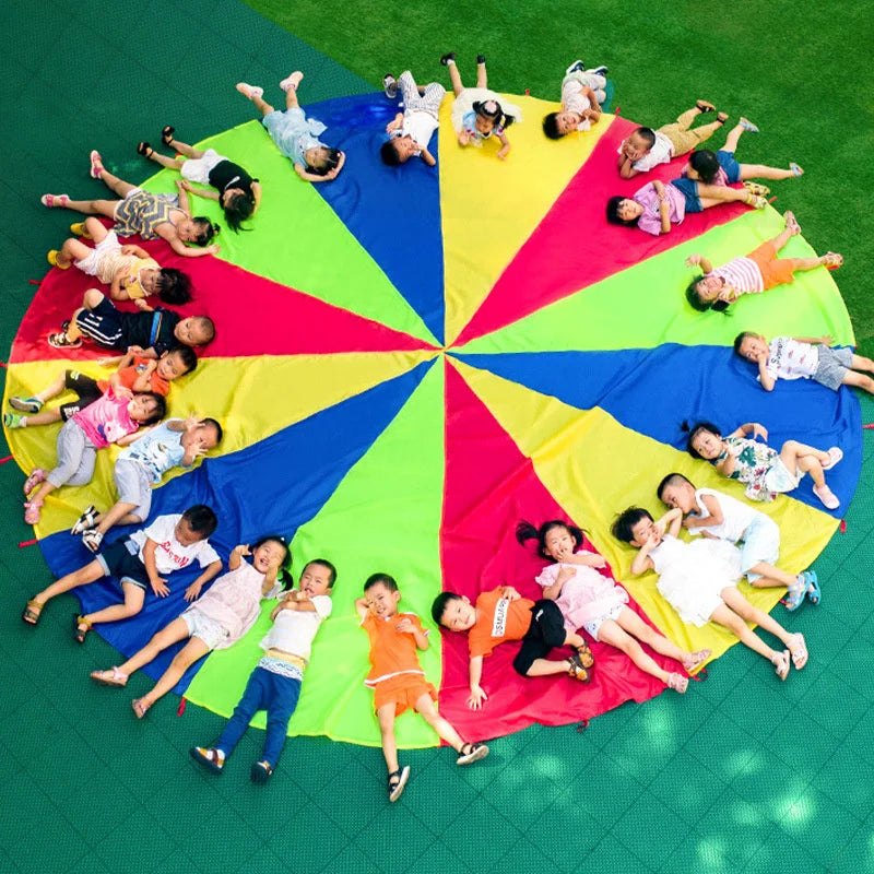 Kids Outdoor Rainbow Parachute