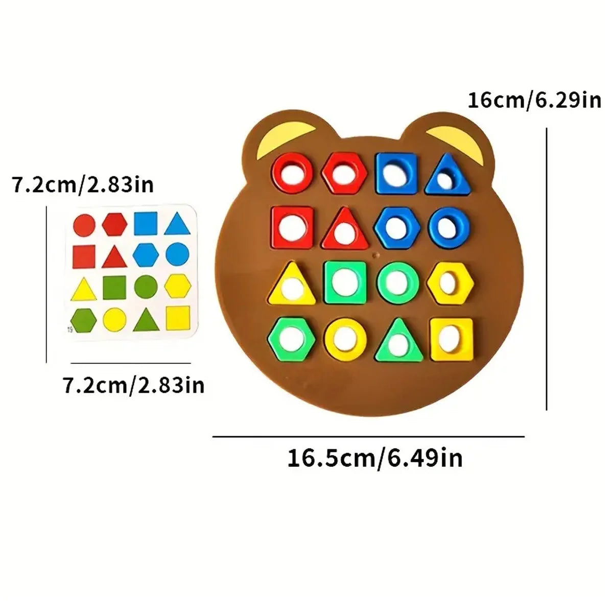 Geometric Shape Colour Matching 3D Montessori Puzzle