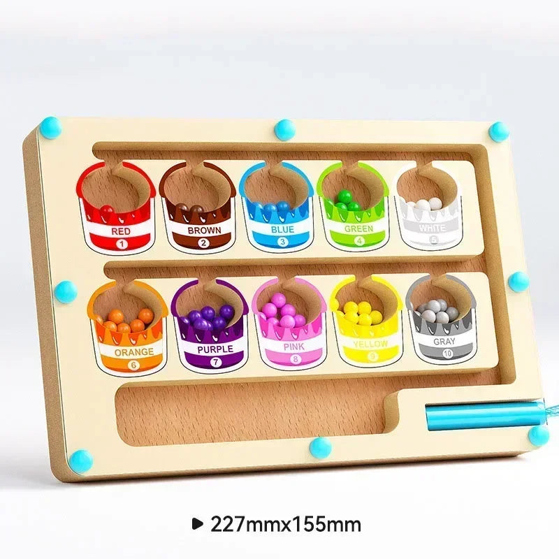 Montessori Magnetic Colour Sorting Games Maze Board