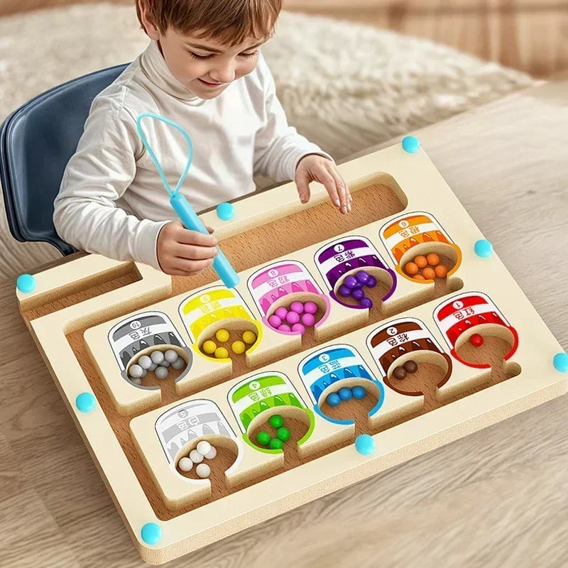 Montessori Magnetic Colour Sorting Games Maze Board